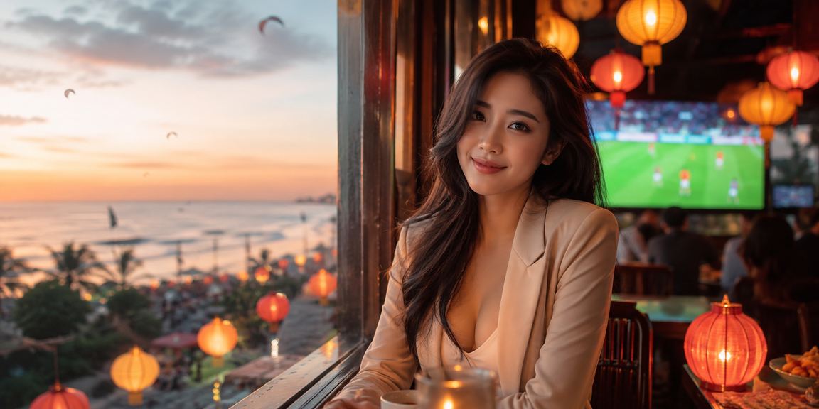 Cảnh bóng đá và thưởng thức cà phê tại Hội An